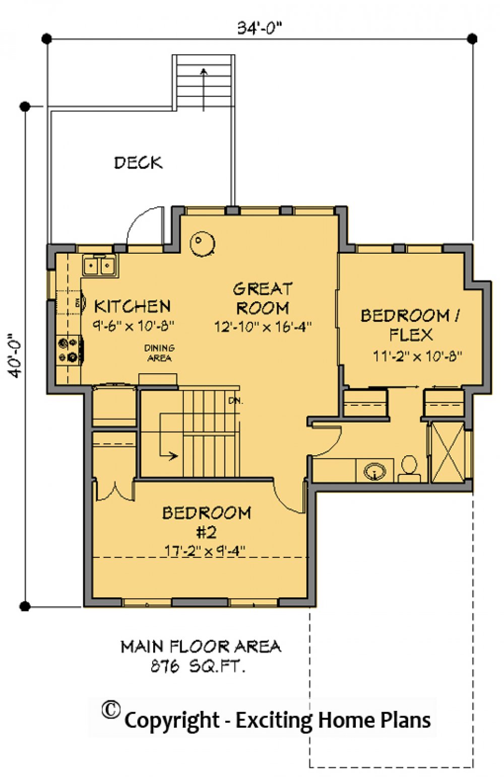 House Plan E1723-10 Main Floor Plan