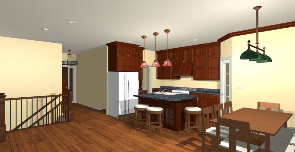 House Plan E1577-10 Interior Kitchen 3D Area
