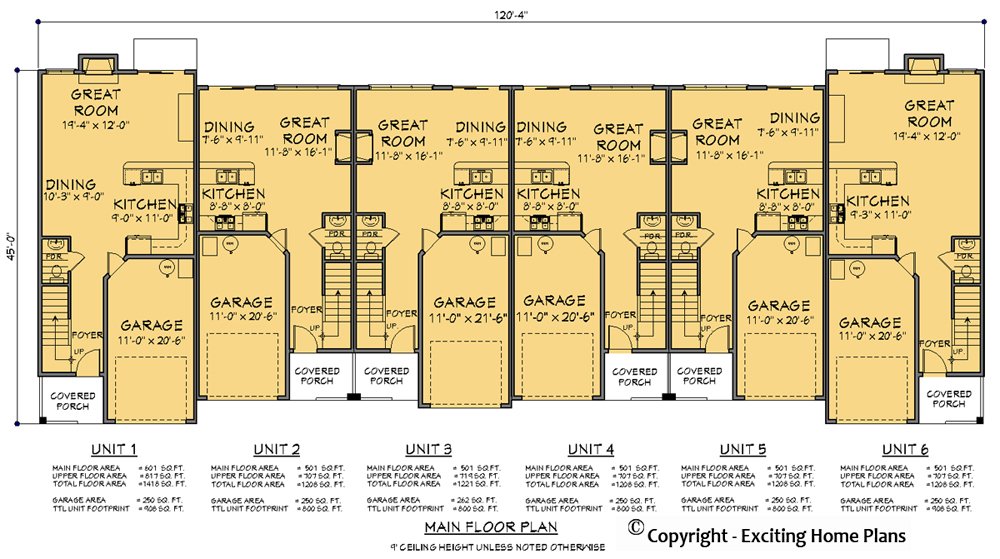 House Plan E1528-10 Main Floor Plan