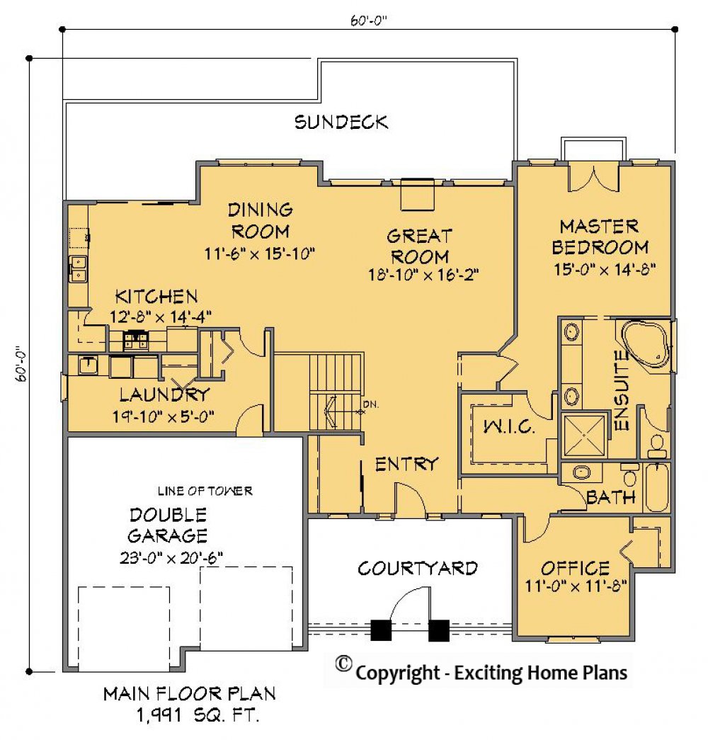 House Plan E1418-10 Main Floor Plan