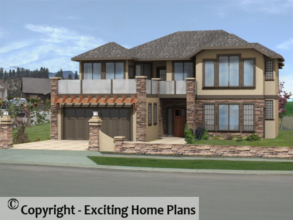 House Plan E1270-10 Exterior 3D View