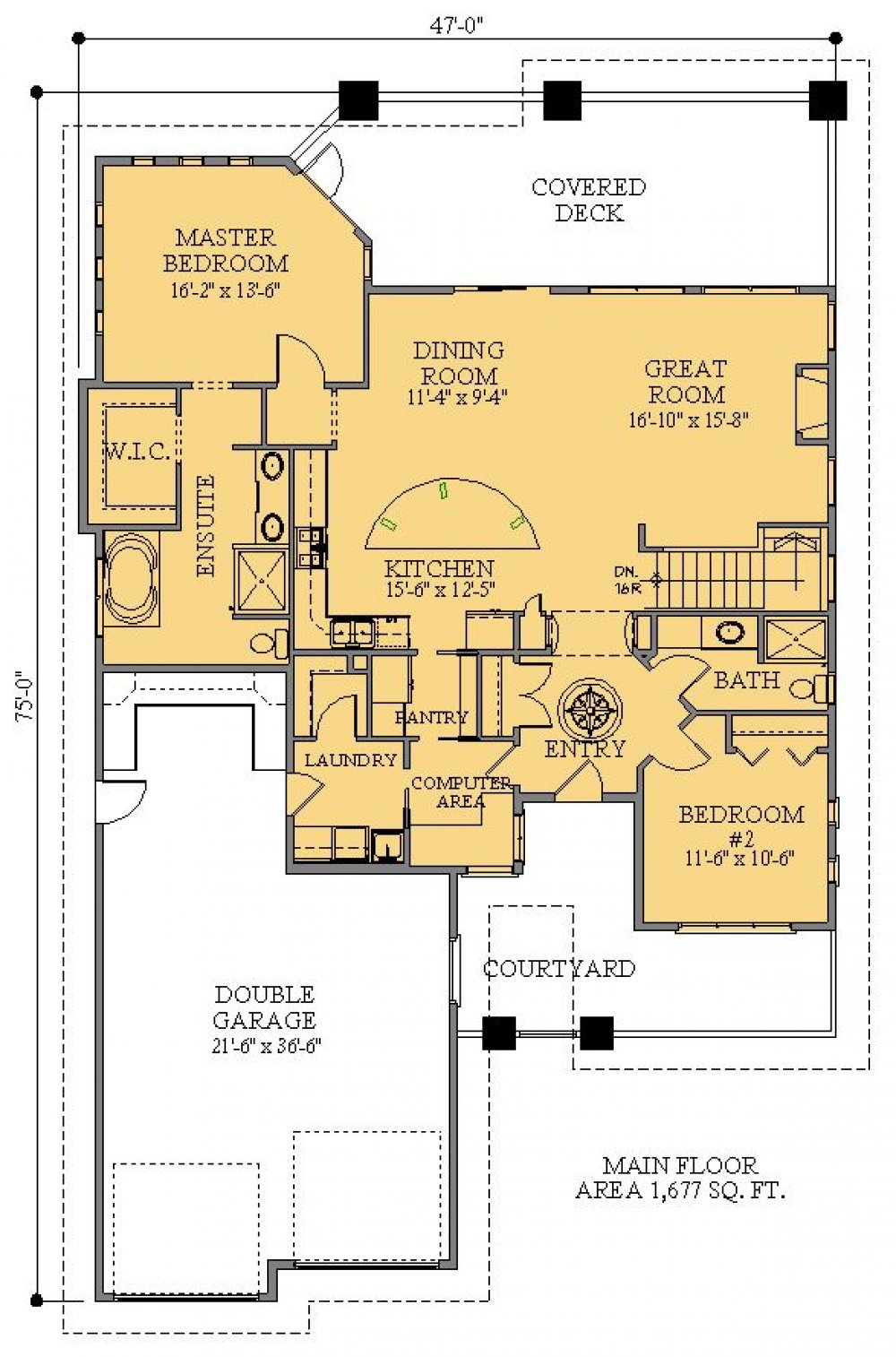 House Plan E1088-10 Main Floor Plan