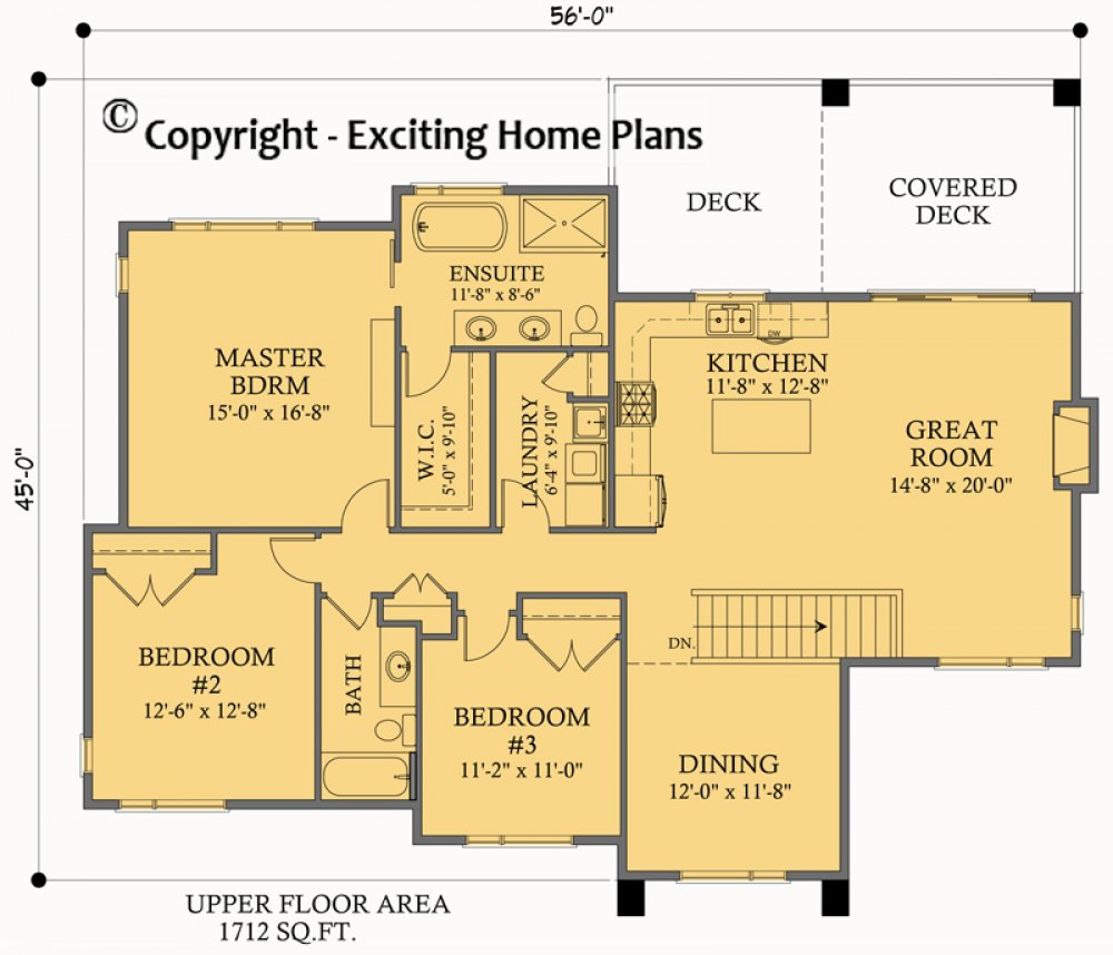 House Plan E1770-10 Main Floor Plan of Home