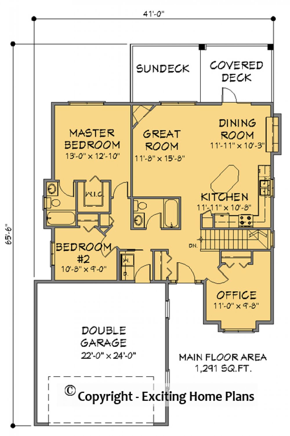 House Plan E1168-10 Main Floor Plan