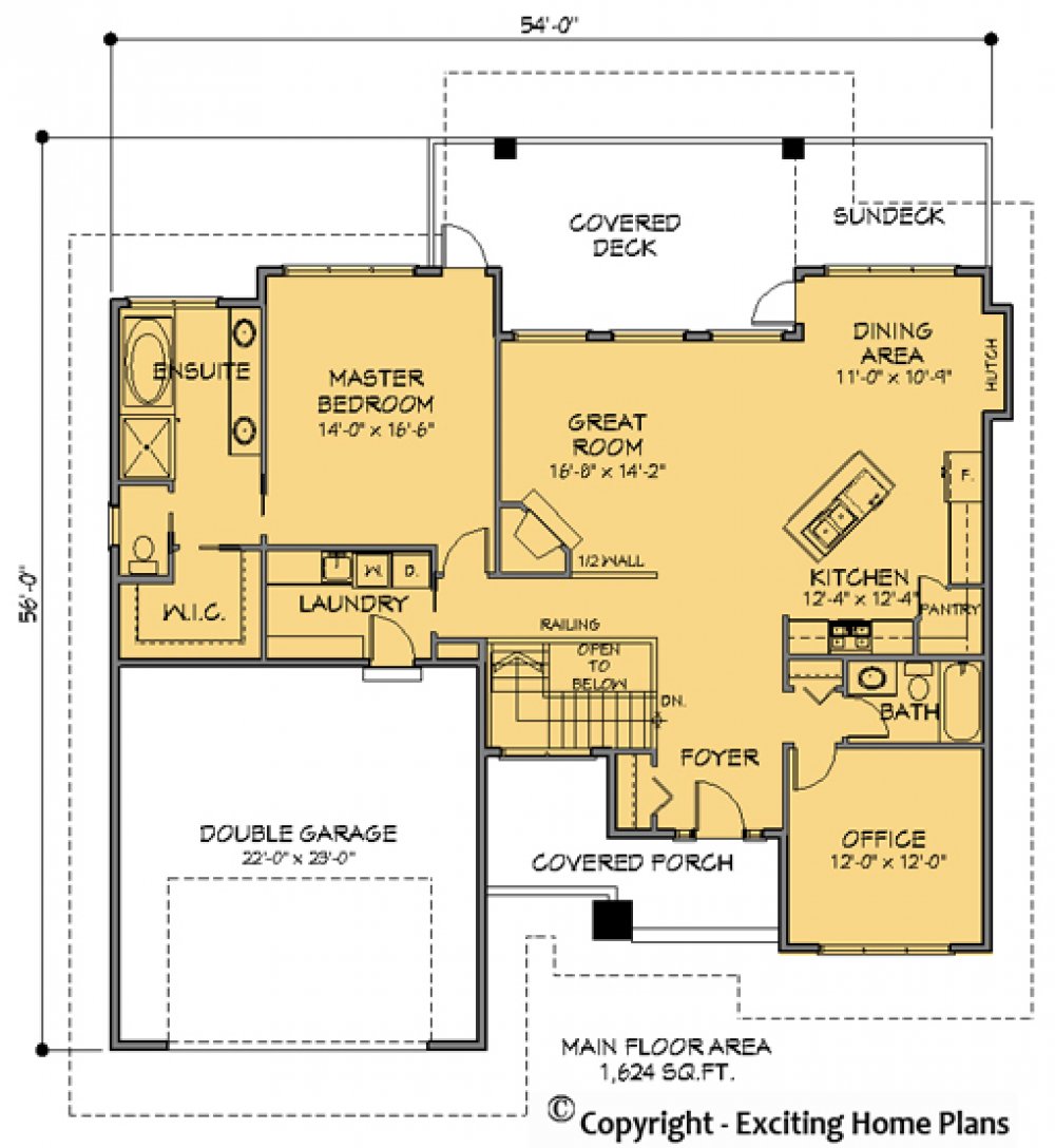 House Plan E1130-10 Main Floor Plan