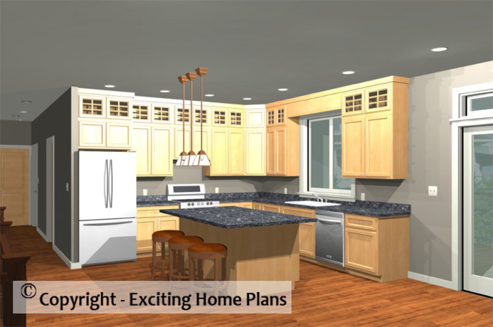House Plan E1770-10 - Interior View of Kitchen