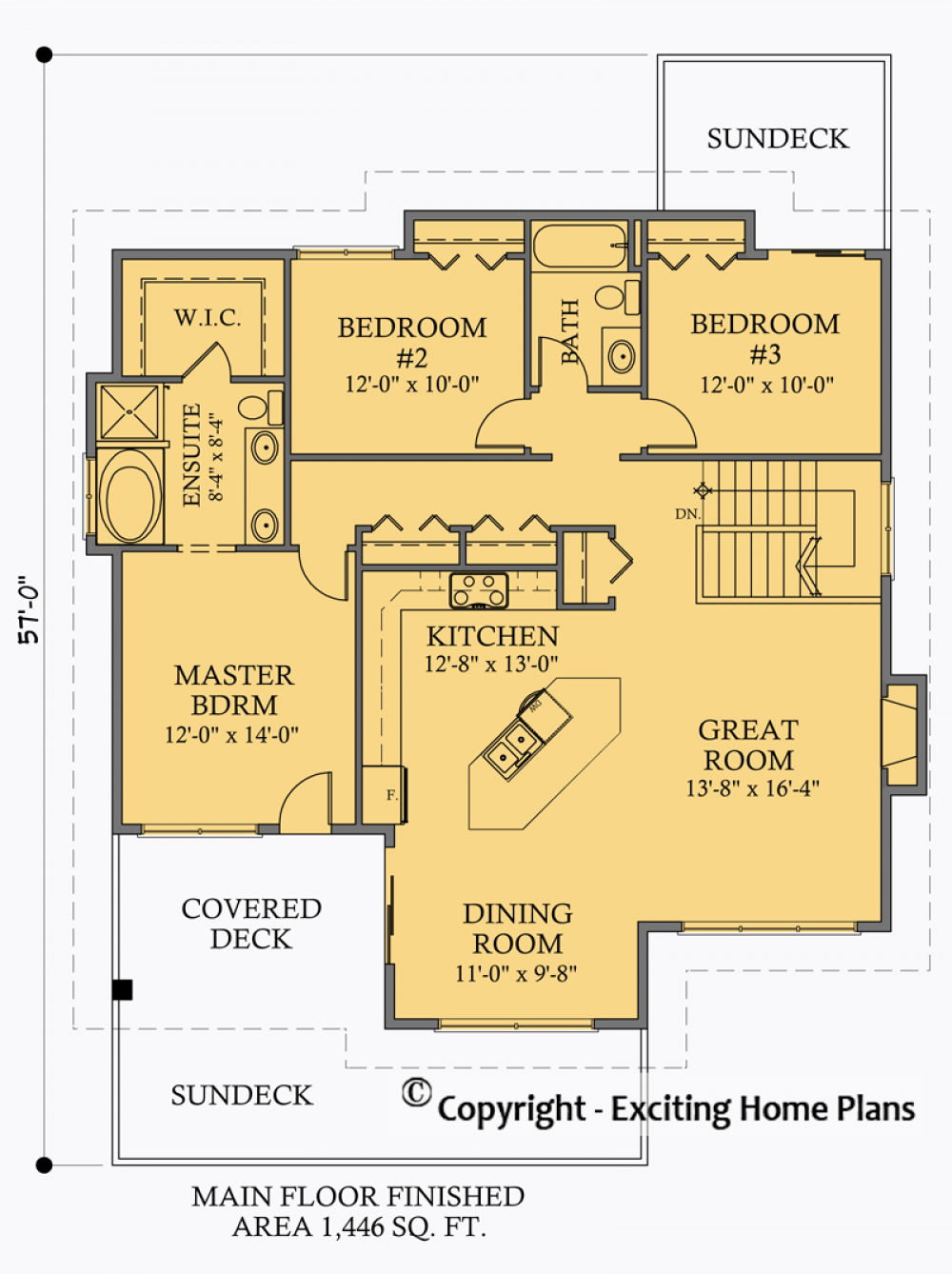 House Plan E1038-10 Main Floor Plan