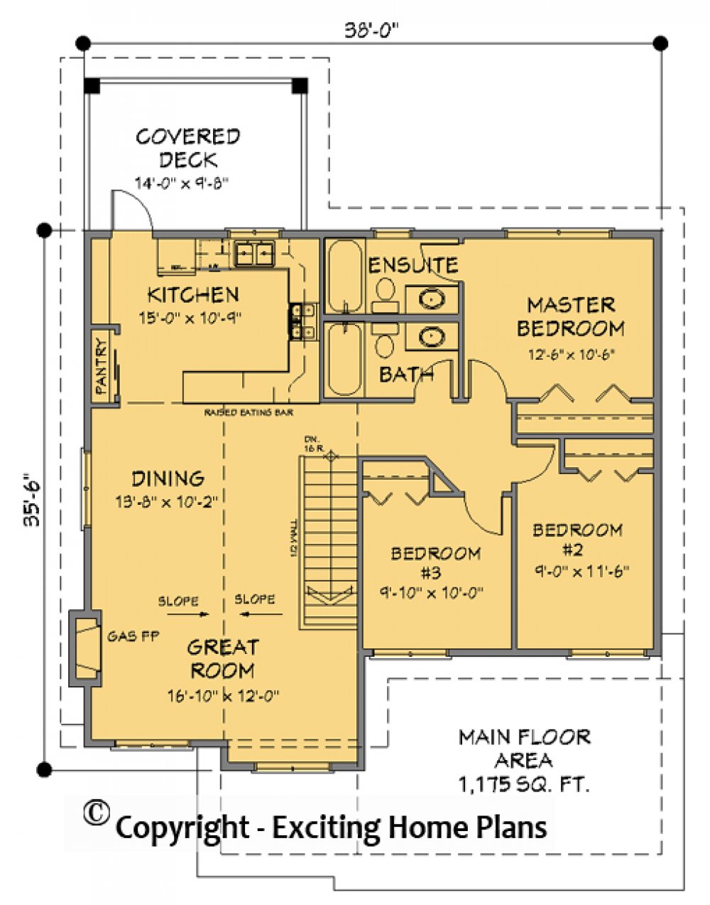 House Plan E1138-11 Main Floor Plan
