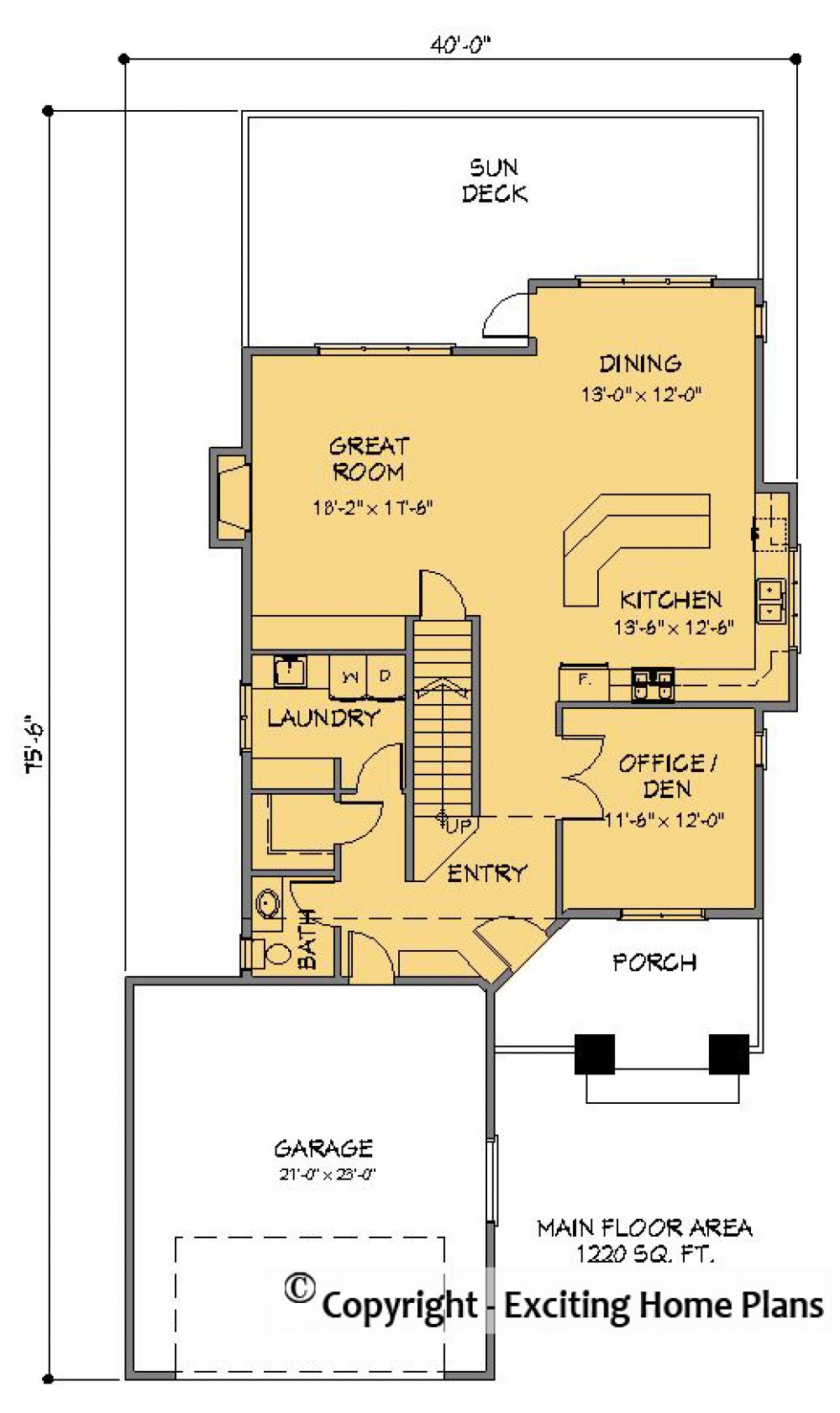 House Plan E1446-10  Main Floor Plan