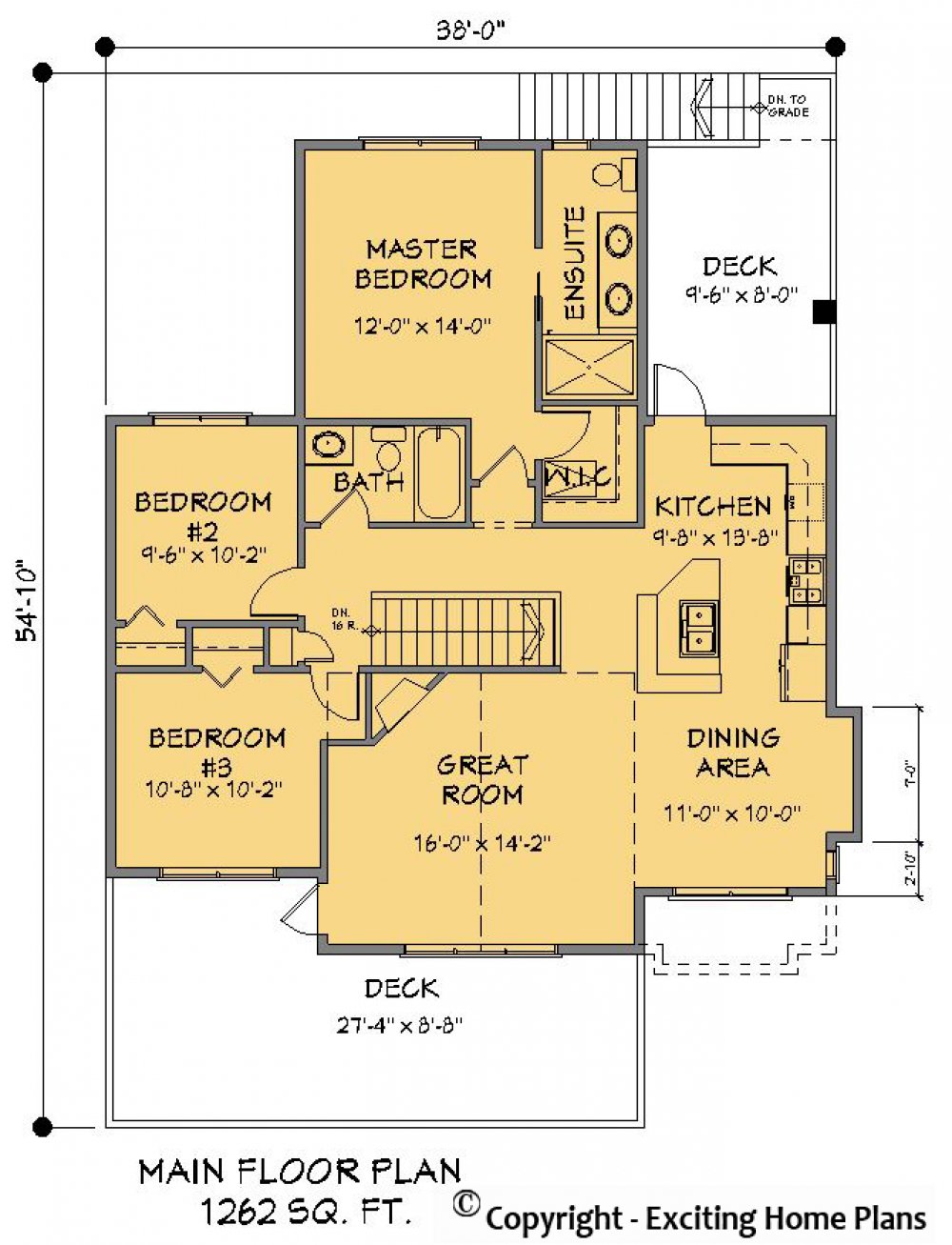 House Plan E1377-10 Main Floor Plan