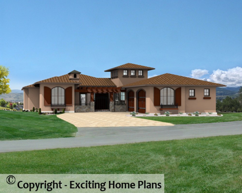 House Plan E1412-10 Front 3D View