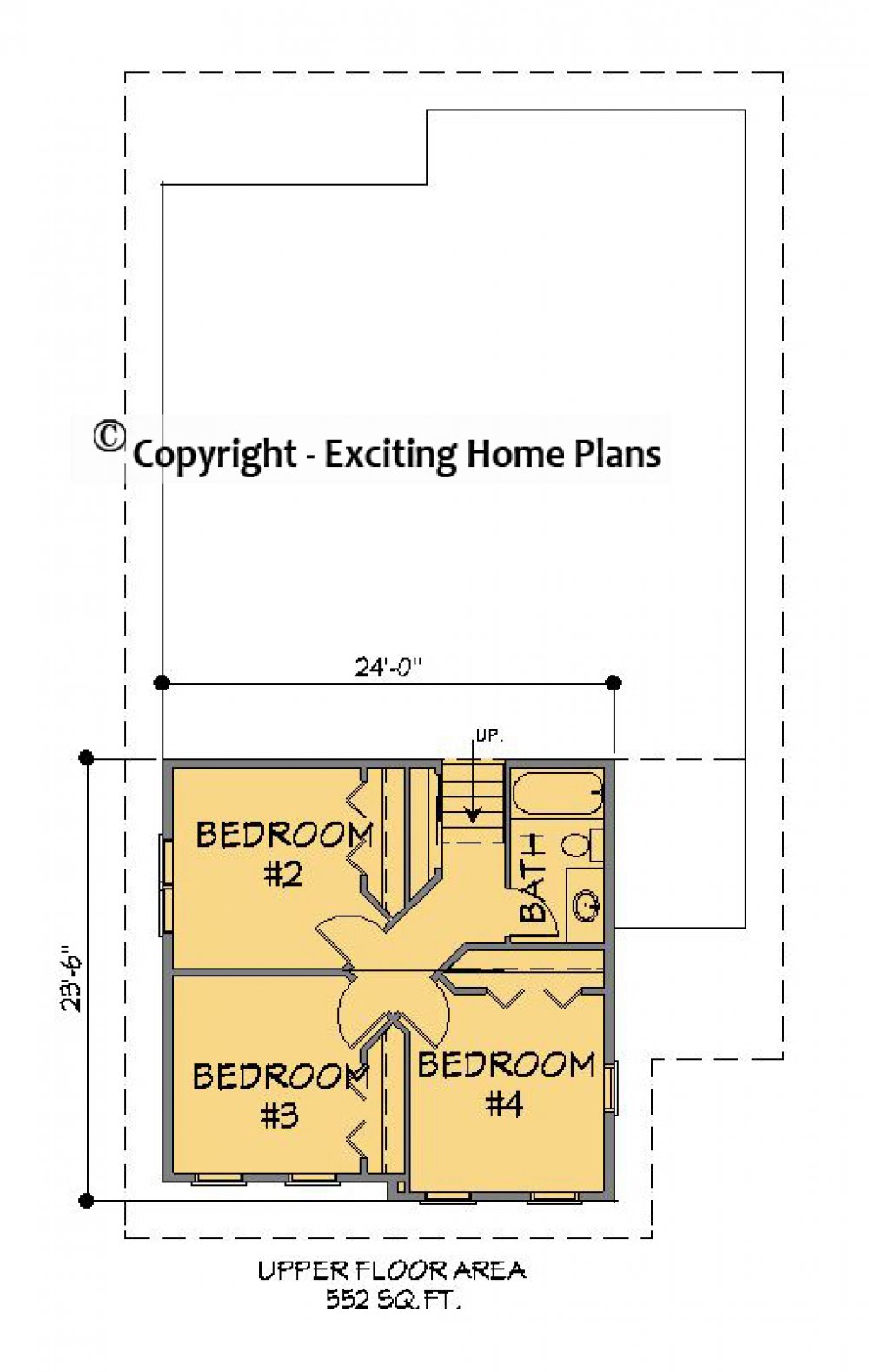 House Plan E1715-10 Upper Floor Plan