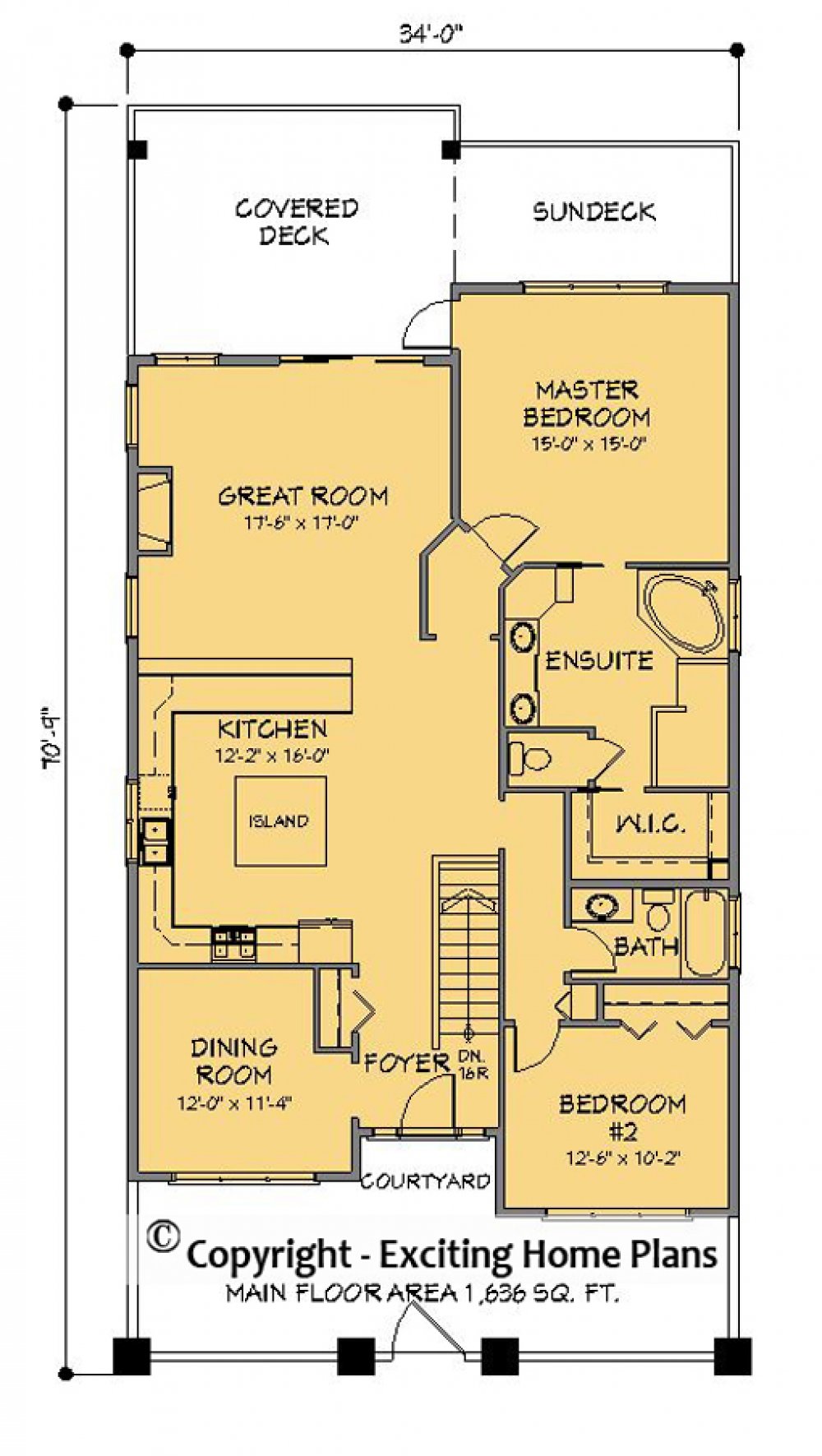 House Plan E1084-10 Main Floor Plan
