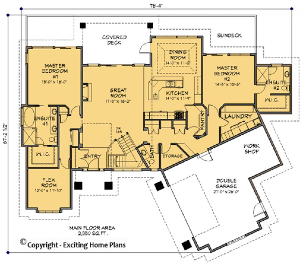 House Plan E1092-10 Main Floor Plan