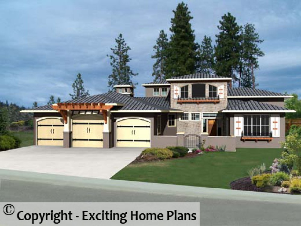 House Plan E1172-10 Exterior 3D View