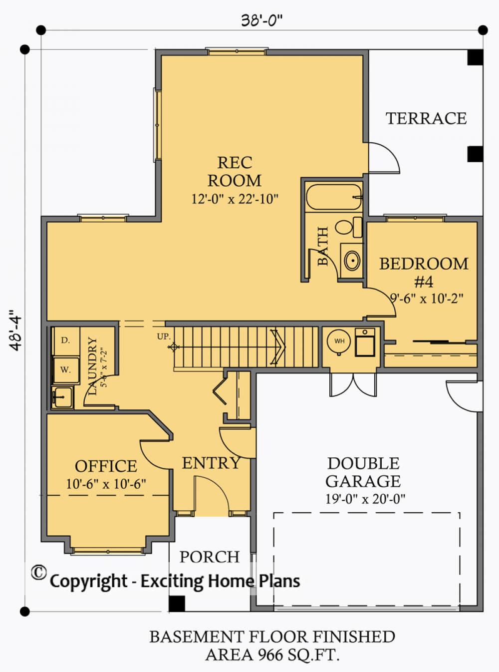 House Plan E1041-10  Lower Floor Plan