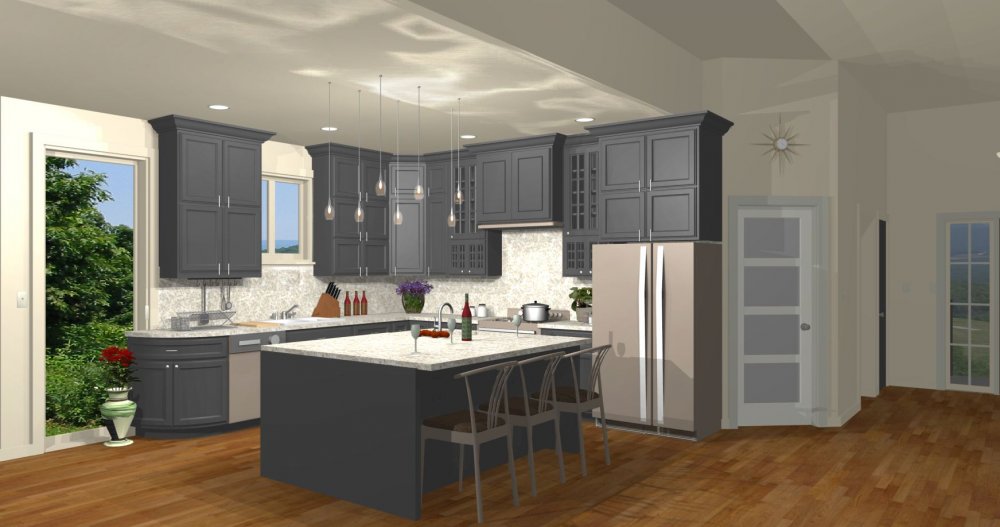 House Plan E1588-10 Interior Kitchen 3D Area