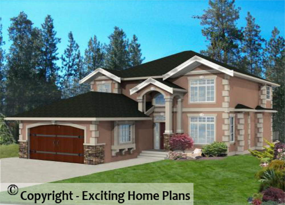 House Plan E1044-10 Exterior 3D View