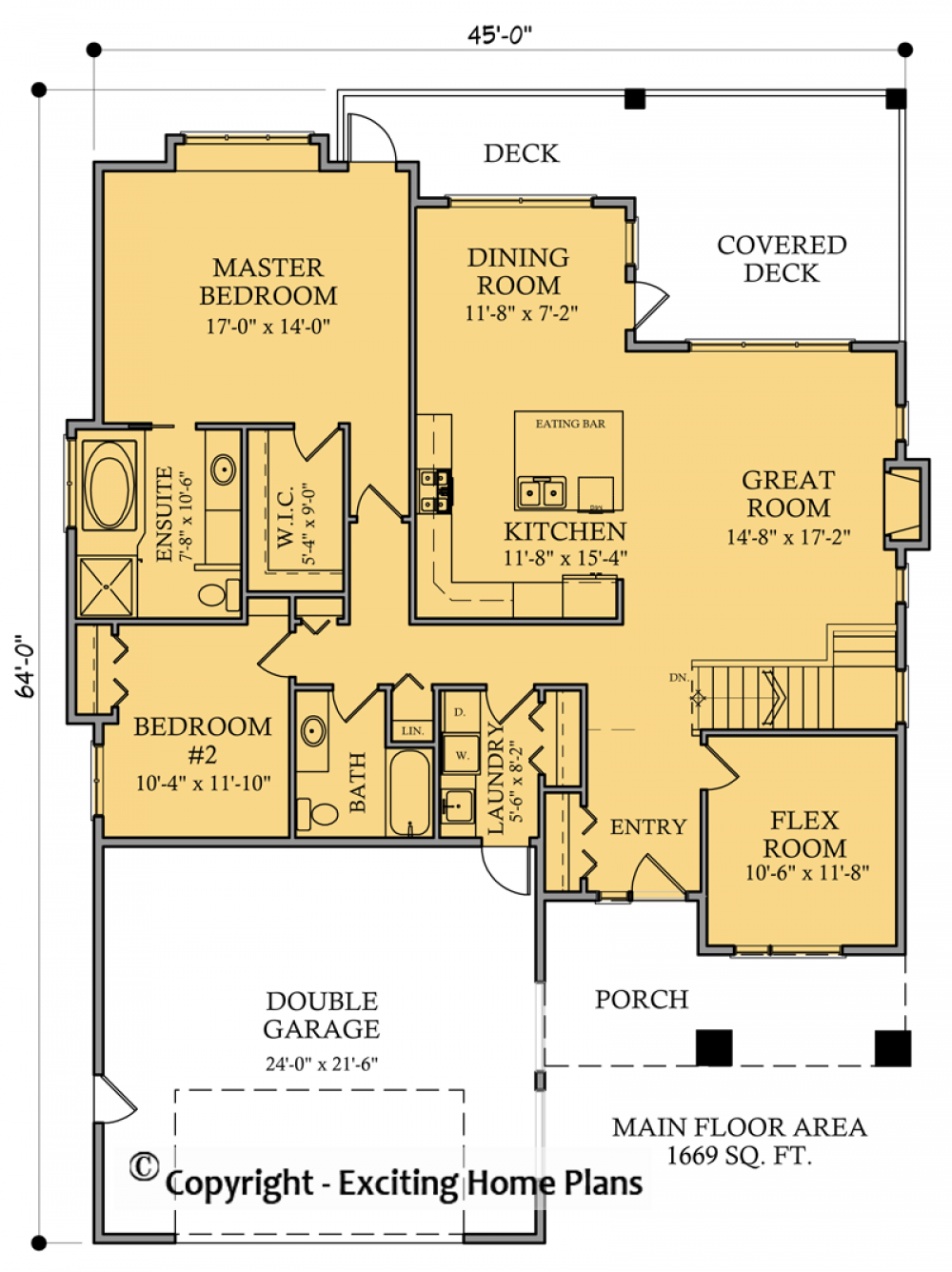 House Plan Main Floor Plan - E1002-10M