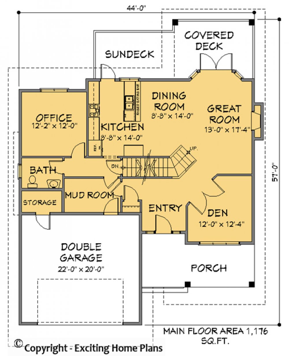 House Plan E1147-10 Main Floor Plan