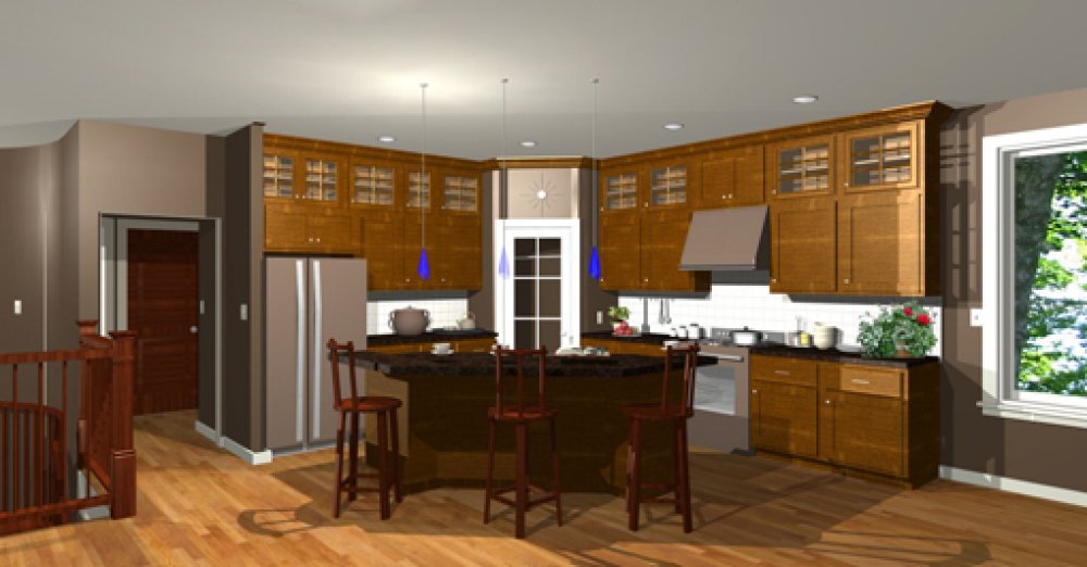 House Plan E1059-10 Interior Kitchen 3D Area