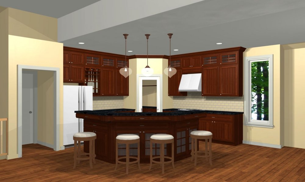 House Plan E1259-10 Interior Kitchen 3D Area