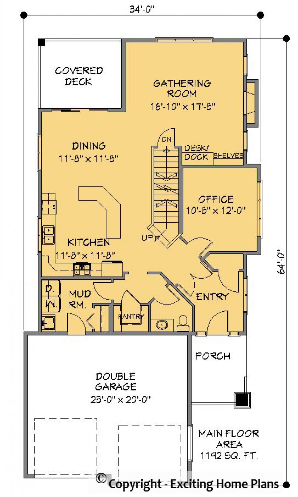 House Plan E1202-10 Main Floor Plan