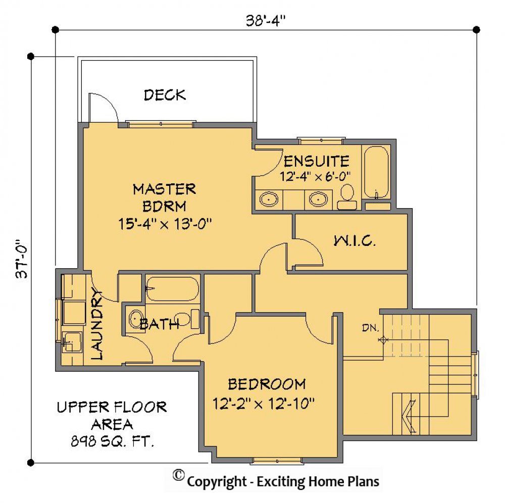 House Plan E1499-10 Upper Floor Plan