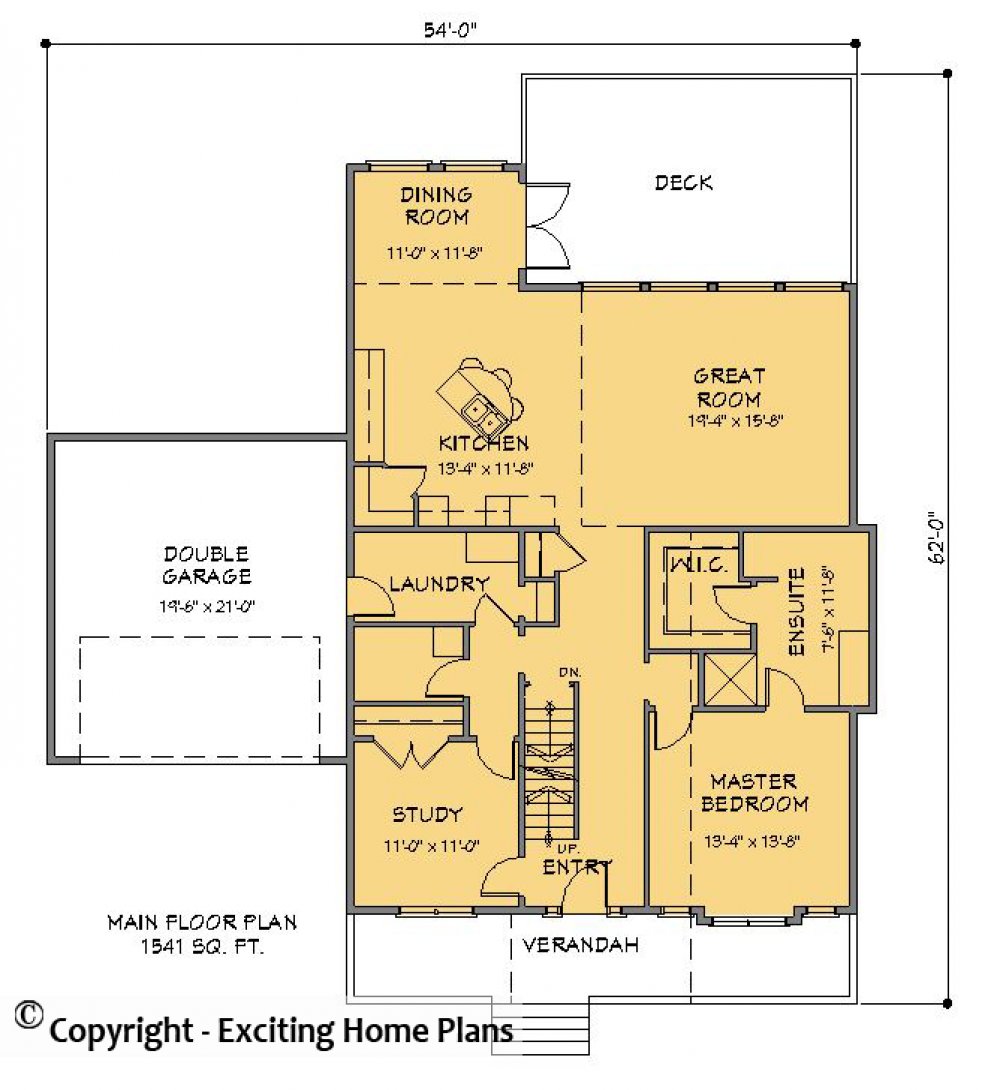 House Plan E1477-10 Main Floor Plan