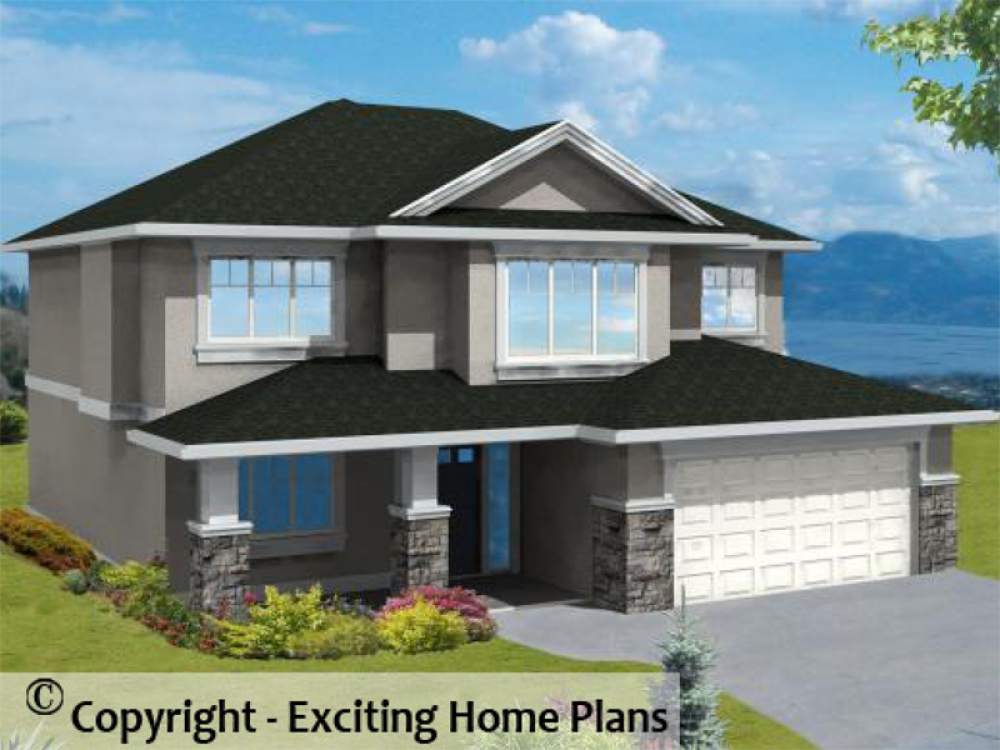 House Plan E1024-10 Exterior 3D View