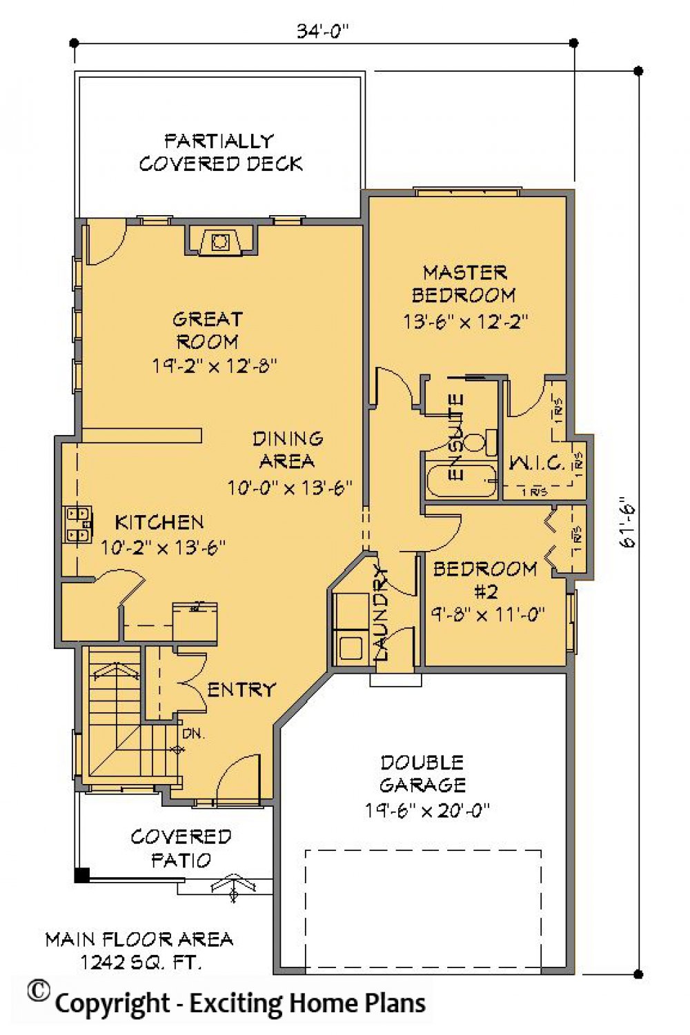 House Plan E1580-10 Main Floor Plan