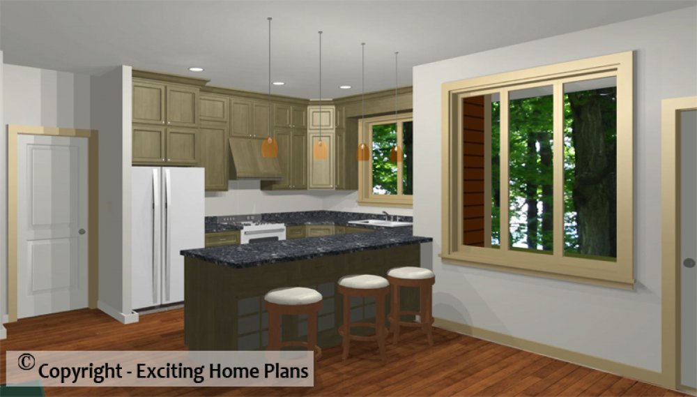 House Plan E1372-10 Interior Kitchen Area