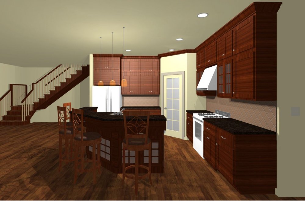 House Plan E1286-10 Interior Kitchen Area