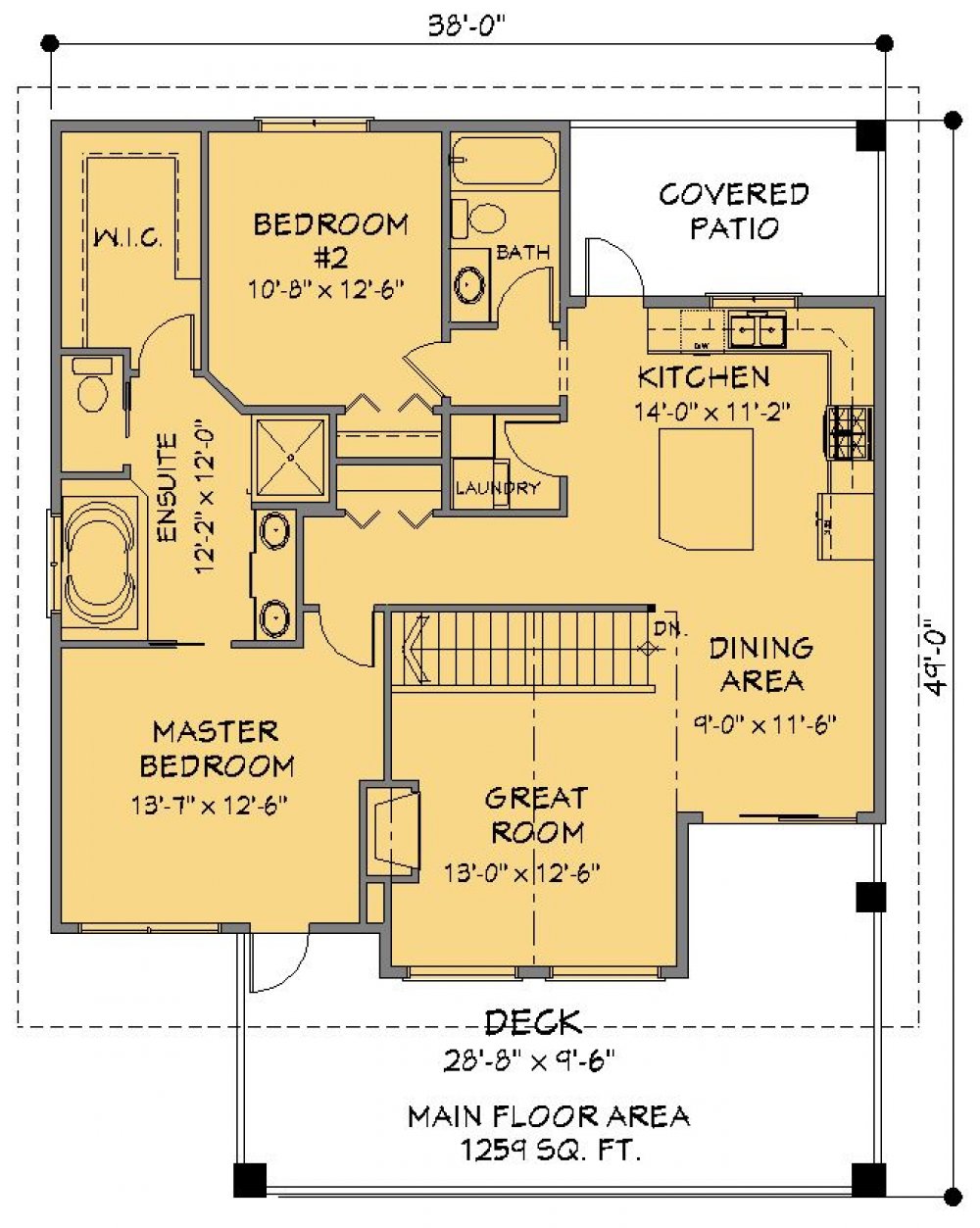 House Plan E1236-10 Main Floor Plan