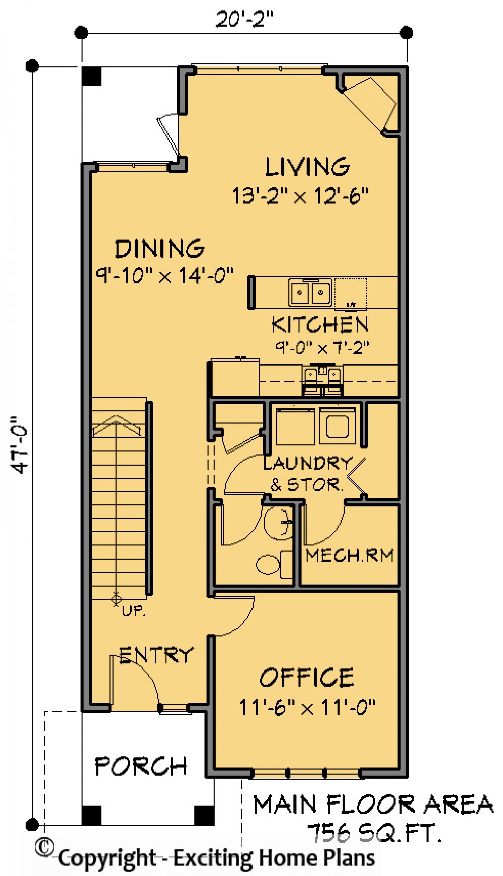 House Plan E1563-10  Main Floor Plan