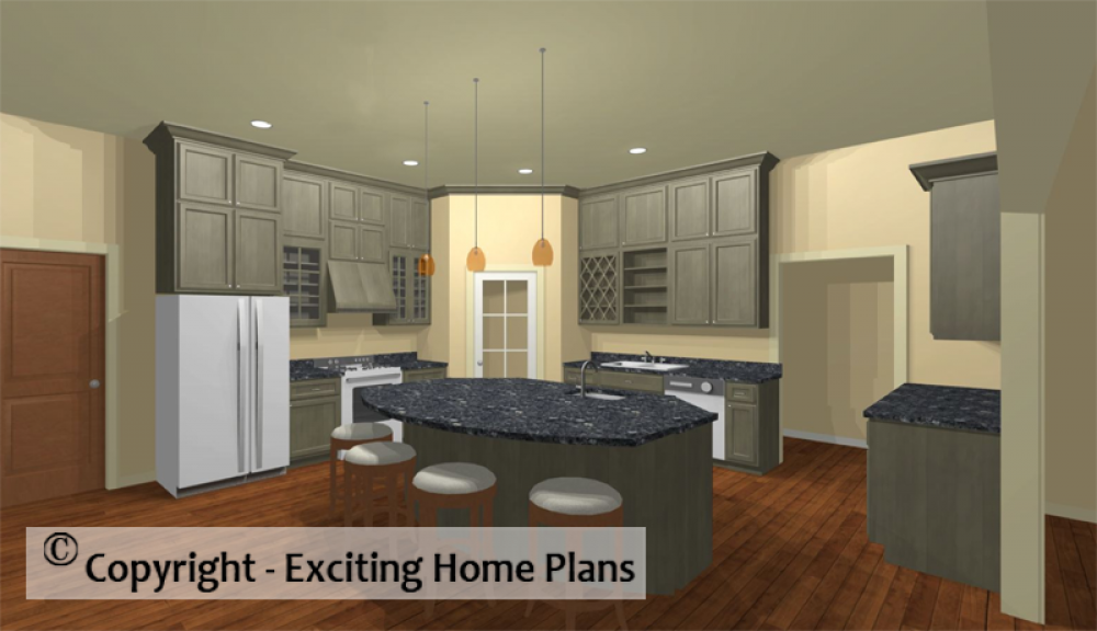 House Plan E1347-10 Interior Kitchen Area