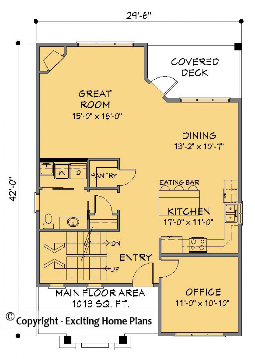 House Plan E1272-10 Main Floor Plan