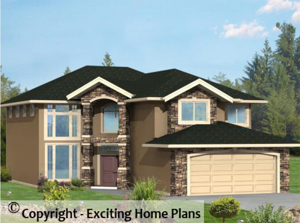 House Plan E1027-10 Exterior 3D View