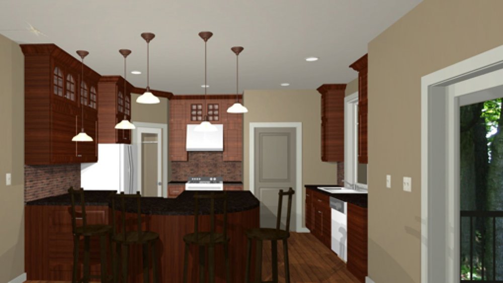 House Plan E1118-10 Interior Kitchen 3D Area