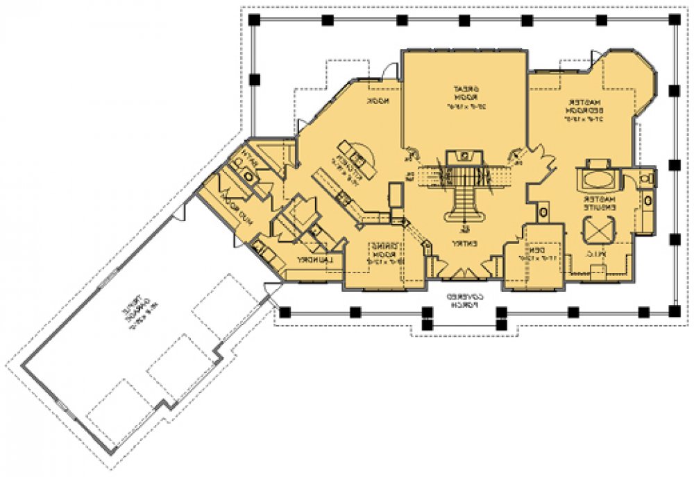 House Plan E1065-10 Main Floor Plan REVERSE
