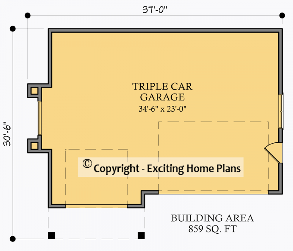 House Plan E1008-10 Garage Floor Plan
