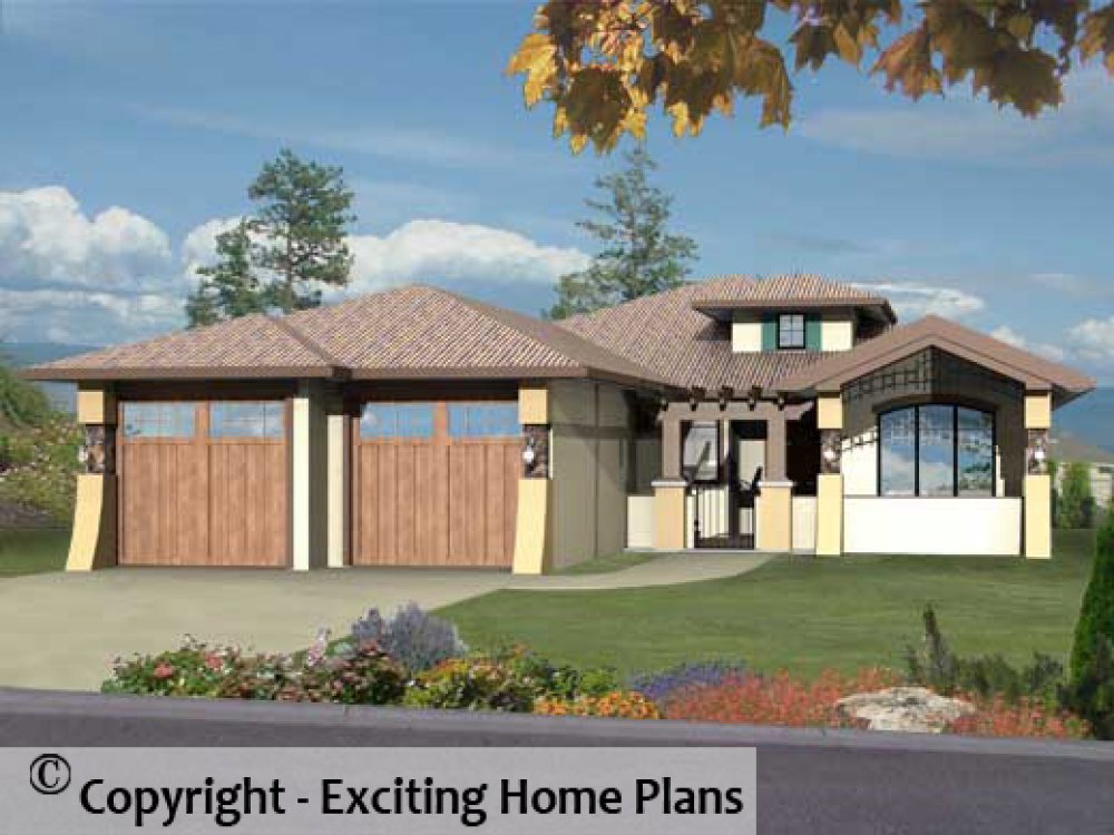 House Plan E1088-10 Exterior 3D View