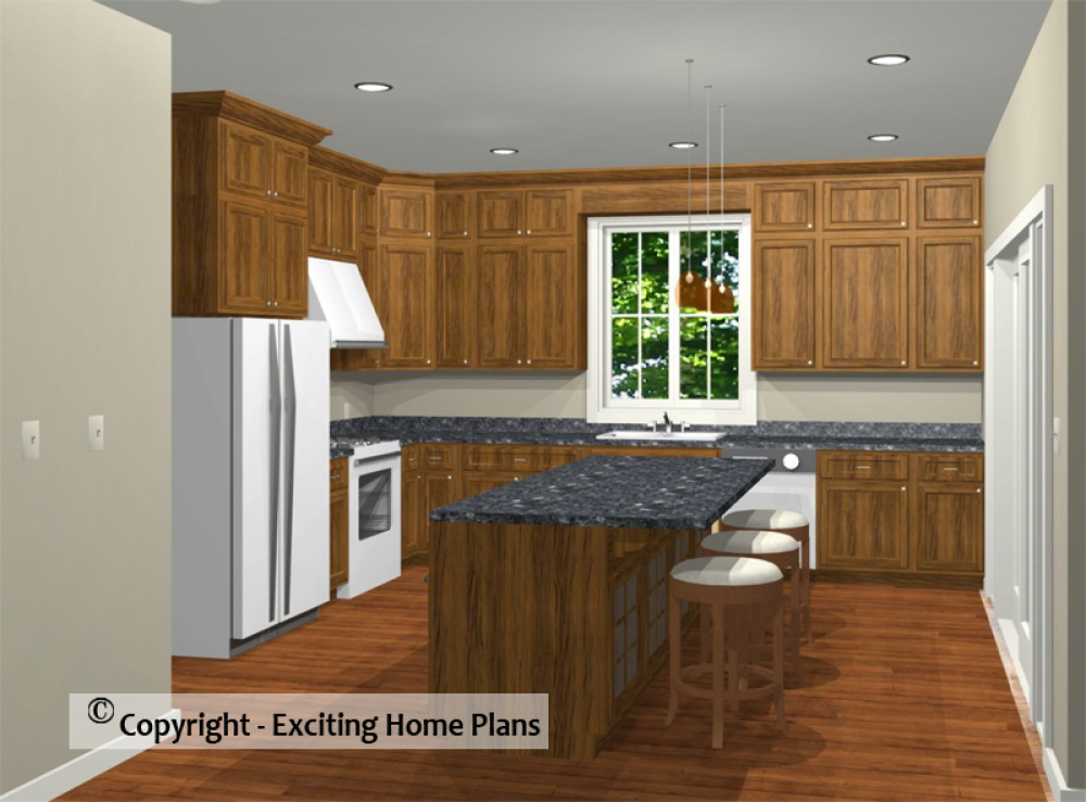 House Plan E1319-10 Interior Kitchen Area
