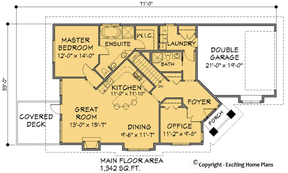 House Plan E1191-10 Main Floor Plan