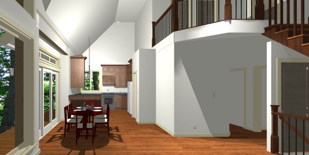 House Plan E1353-10 Interior Kitchen 3D Area