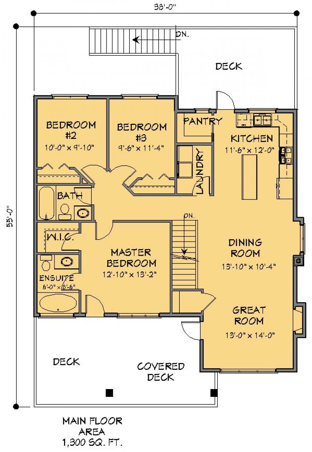 House Plan E1110-11 Main Floor Plan