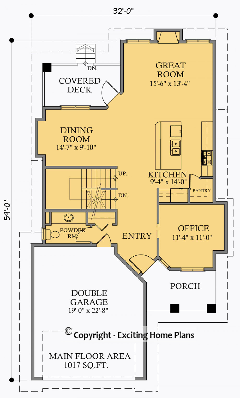 House Plan E1026-10 Main Floor Plan