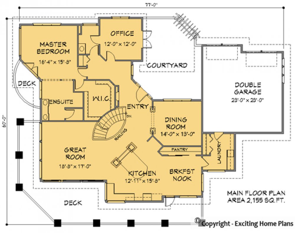 House Plan E1148-10 Main Floor Plan
