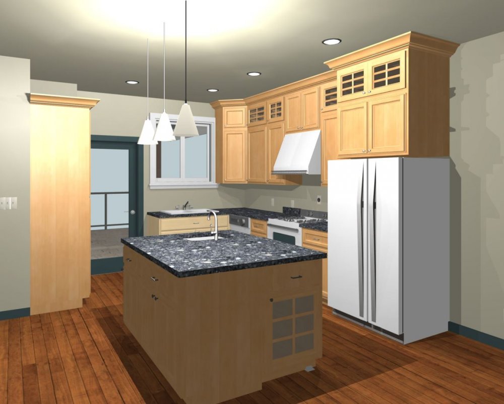 House Plan E1289-10 Interior Kitchen 3D Area