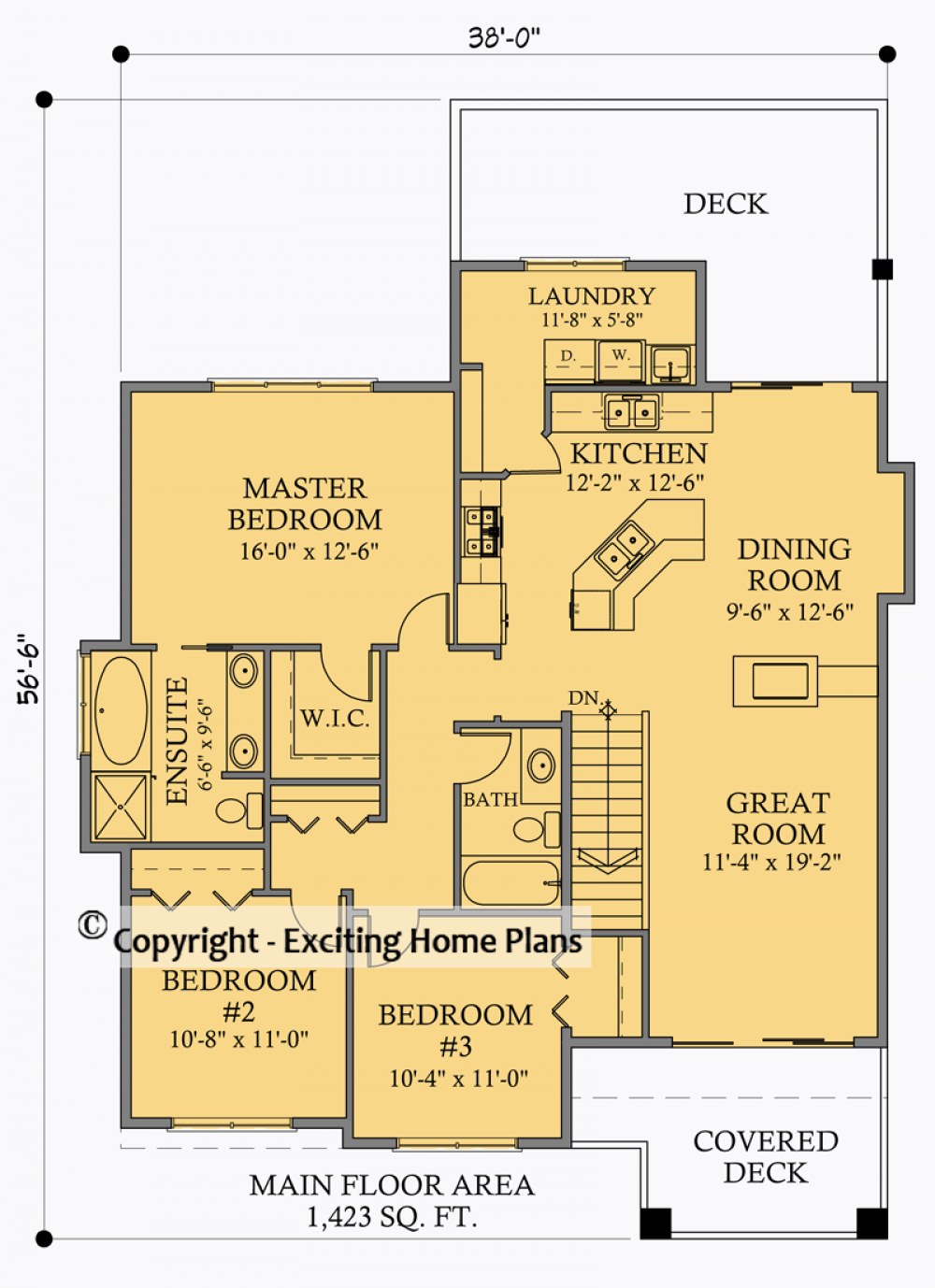 House Plan E1034-10 Main Floor Plan